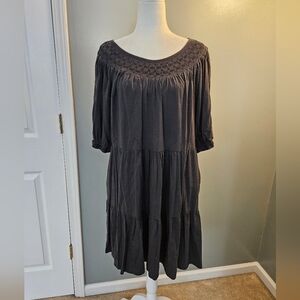 Old Navy Women's Size XL Dark Gray Smocked Dress